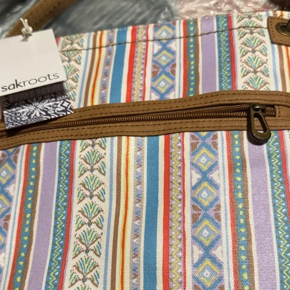 Sakroots Colorful Striped Crossbody Bag NWT - Picture 5 of 6